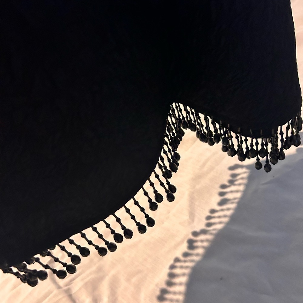 Black Fringed Jacquard Ganni Skirt - Picture 8 of 12